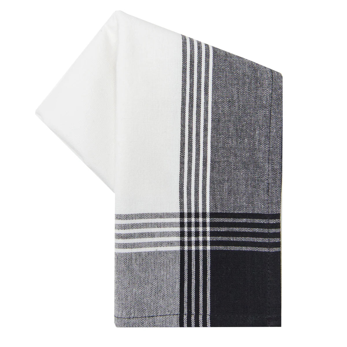 McLeod Stripe Kitchen Tea Towels - Black