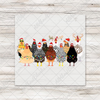 Merry Christmas Chickens Transfer - T-SHIRT SIZE