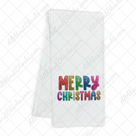 Merry Christmas Faux Sequins Transfer