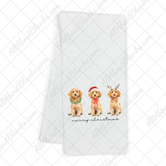 Merry Christmas Golden Doodles Transfer