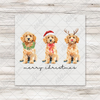 Merry Christmas Golden Doodles Transfer - T-SHIRT SIZE