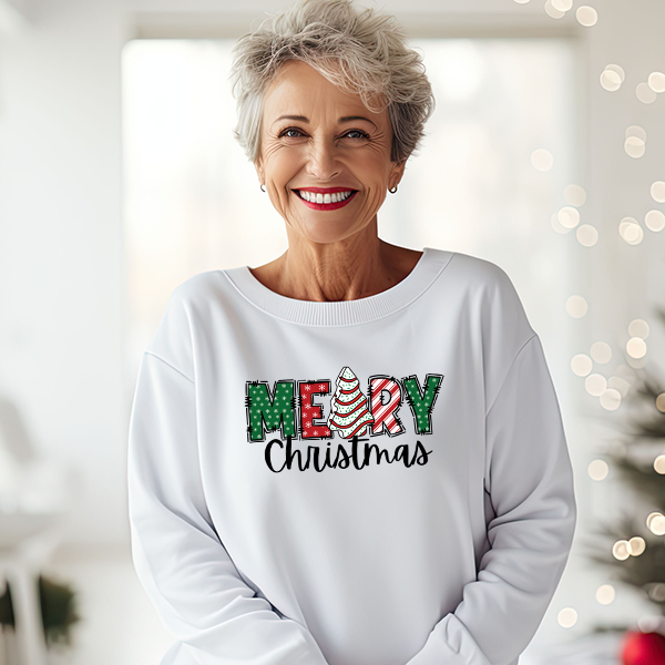 Merry Christmas Tree Cake Transfer