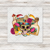 Mexican Skull Sombrero Transfer
