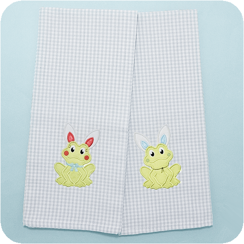 Light Cloud Blue Mini-Check Kitchen Towel
