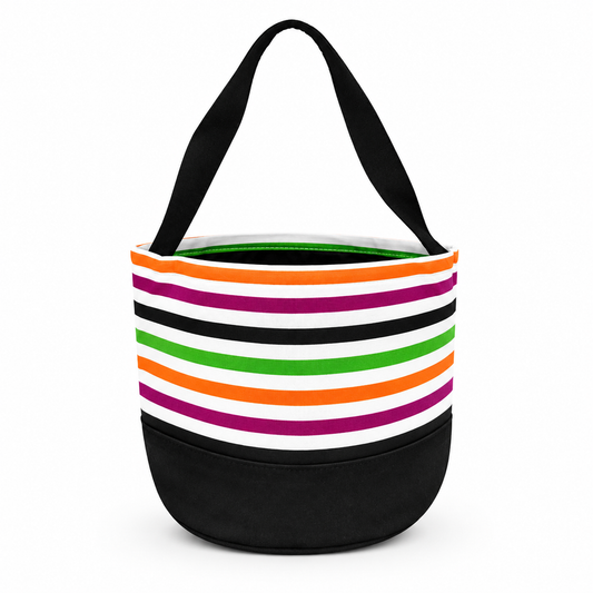 Halloweeen Bucket - Multi Colored Stripes