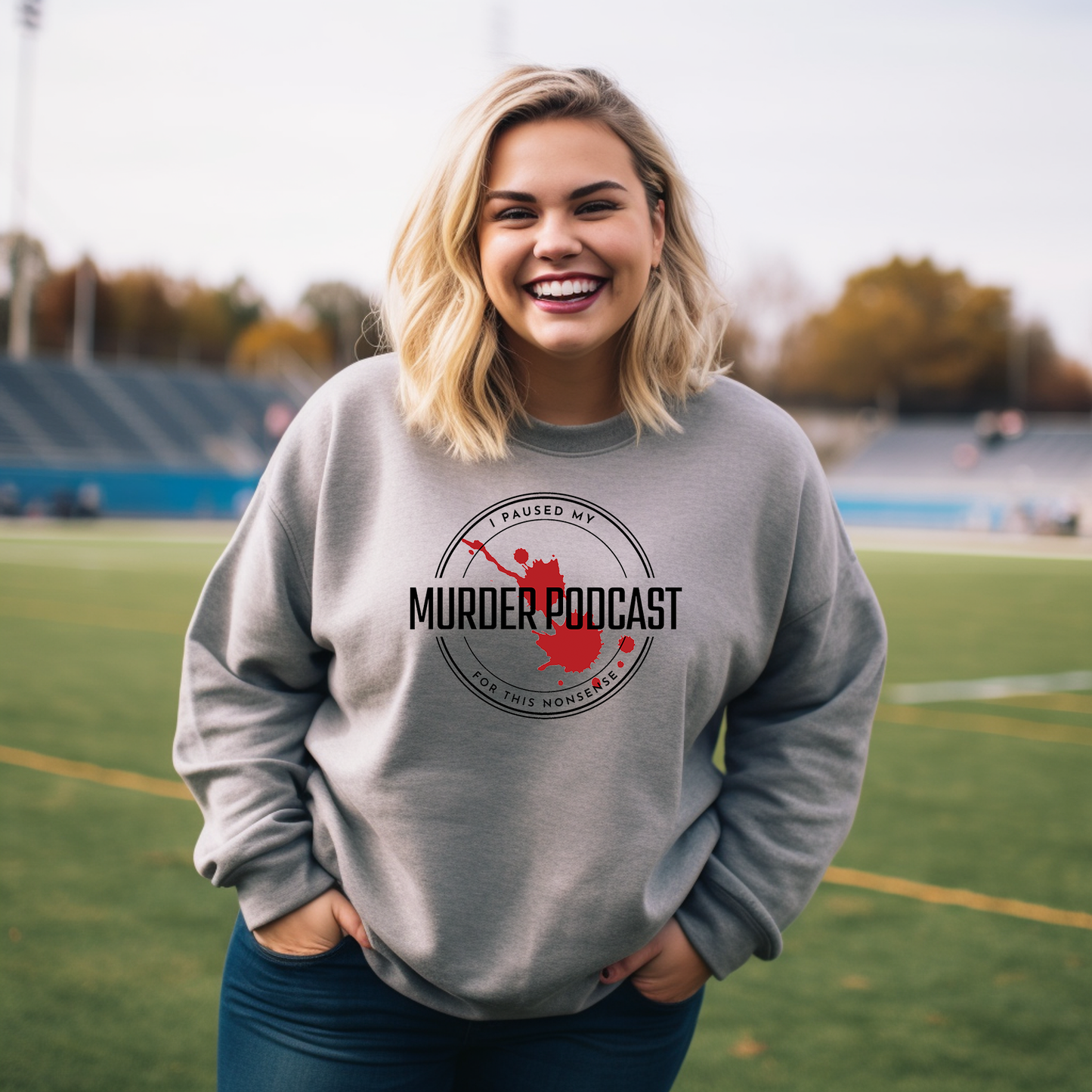 Murder Podcast On Pause DTF Transfer - T-SHIRT SIZE