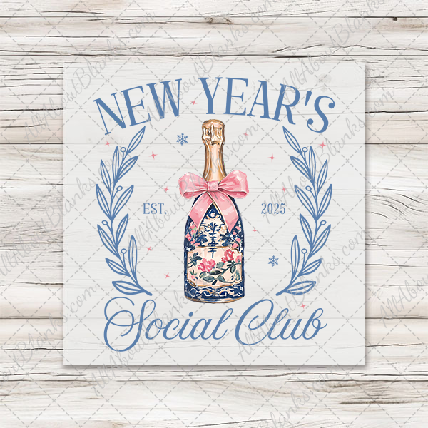 New Years Social Club DTF Transfer - T-SHIRT SIZE