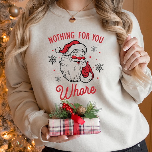 Santa Nothing For You Whore T-Shirt Transfer