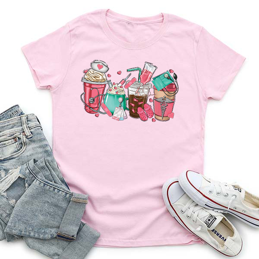 Nurses Coffee Trio Transfer - T-SHIRT SIZE