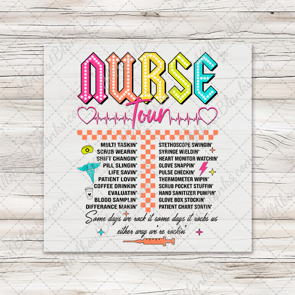 Nurse Tour Transfers - T-SHIRT SIZE