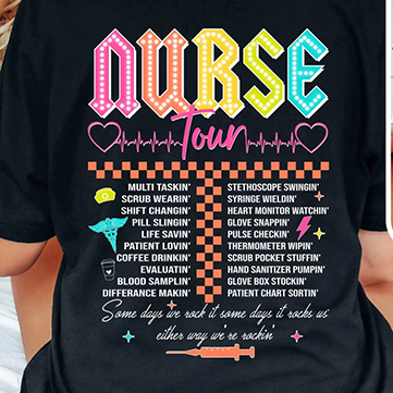 Nurse Tour Transfers - T-SHIRT SIZE
