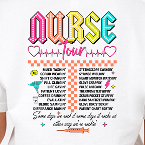 Nurse Tour Transfers - T-SHIRT SIZE