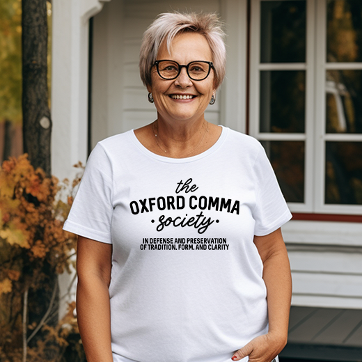 Oxford Comma Society T-Shirt DTF Transfer