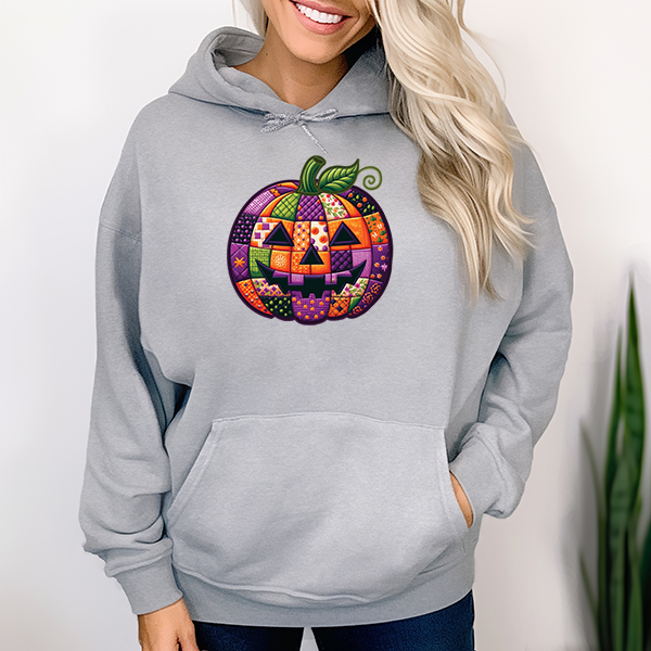 Patchwork Pumpkin Transfer - T-SHIRT SIZE