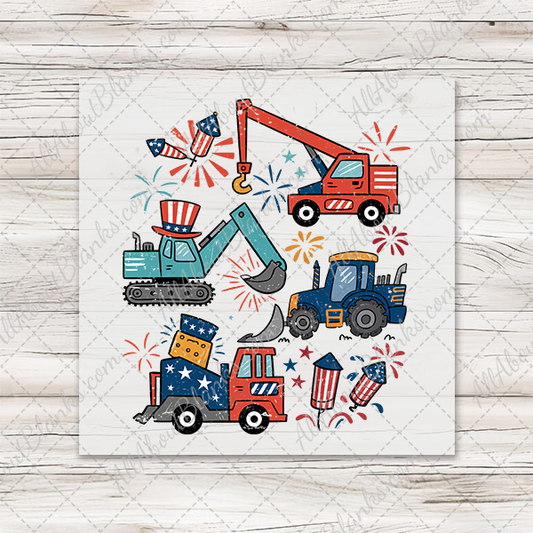 Patriotic Construction Trucks Transfer