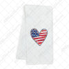 Patriotic Faux Sequin Heart Transfer