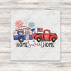 Patriotic Home Sweet Home Camper Transfer