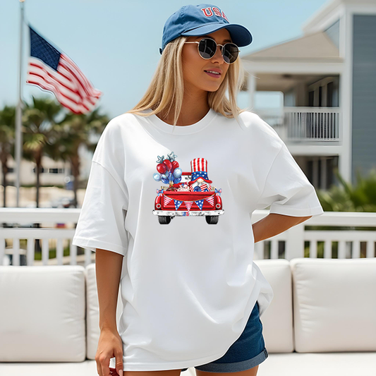 Patriotic Gnome Transfer - T-SHIRT SIZE
