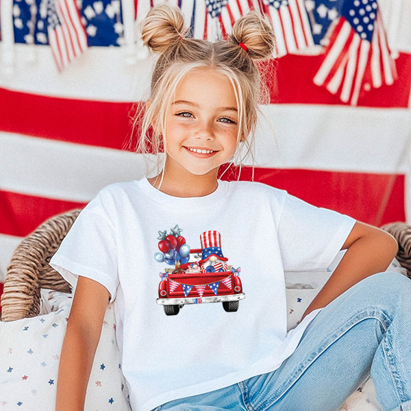 Patriotic Gnome Transfer - T-SHIRT SIZE