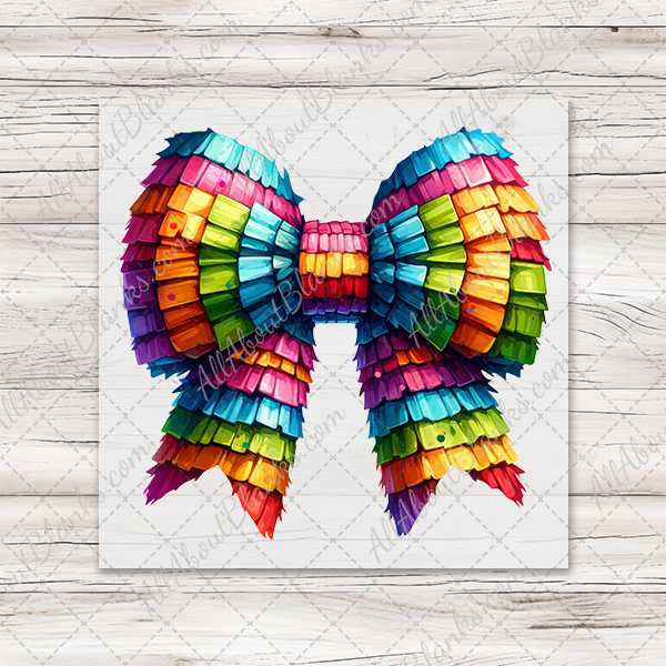 Pinata Bow Transfer - T-SHIRT SIZE