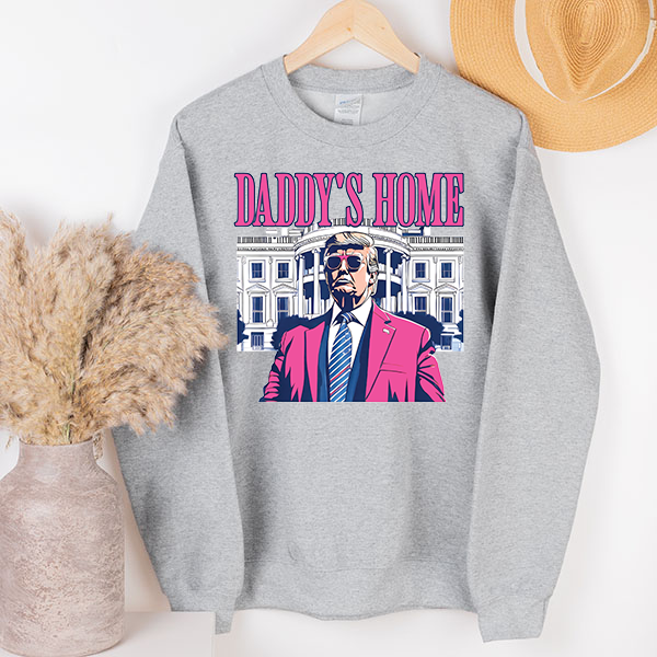 Trump Pink Daddy's Home DTF Transfer - T-SHIRT SIZE