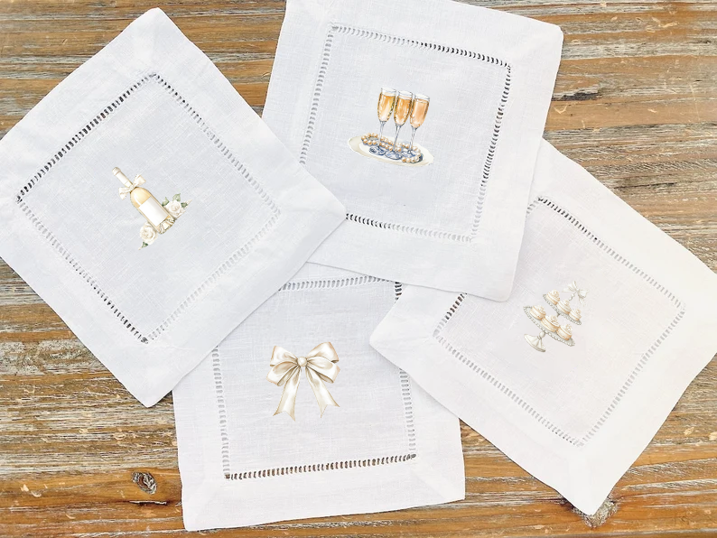 Prosecco & Pearls - COCKTAIL NAPKIN SIZE