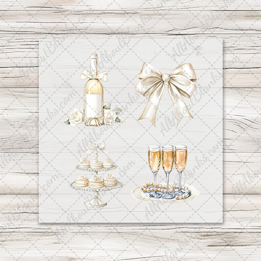 Prosecco & Pearls - COCKTAIL NAPKIN SIZE