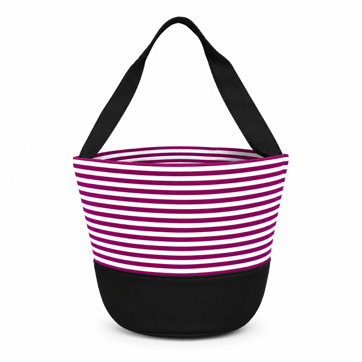 Halloweeen Bucket - Purple White Stripes