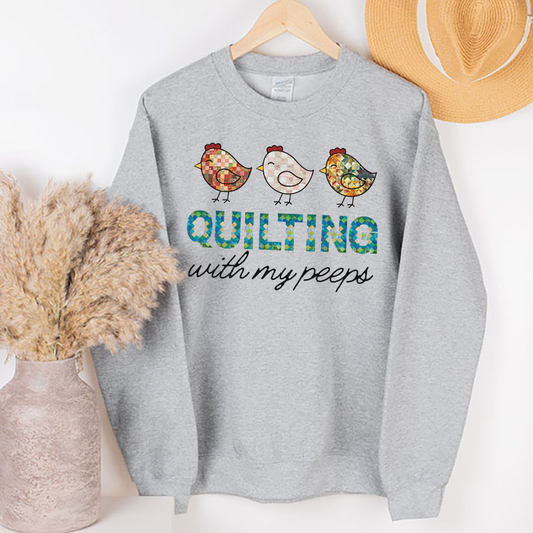 Quilting With My Peeps Patchwork Transfer - T-SHIRT SIZE