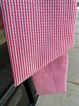 Red Seersucker Wreath Sash