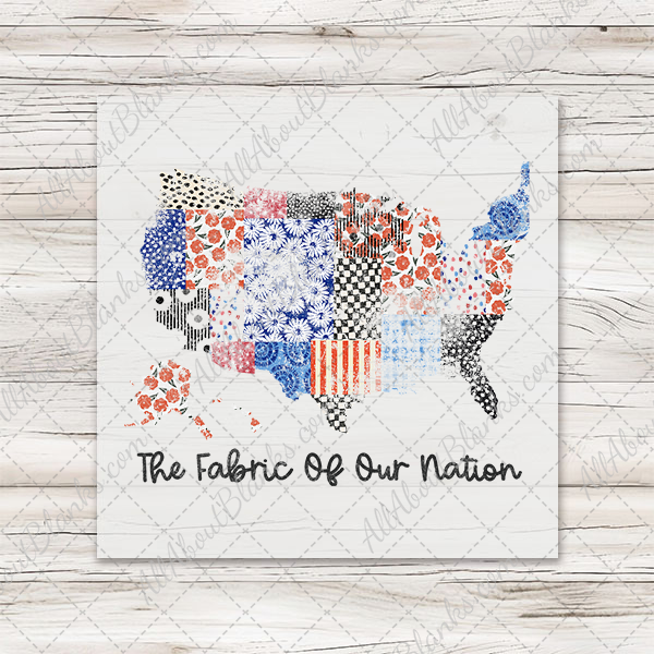 Retro American Floral Map Transfer - T-SHIRT SIZE
