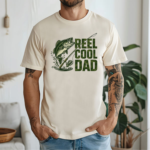 Camo Reel Cool Dad Fishing Transfer