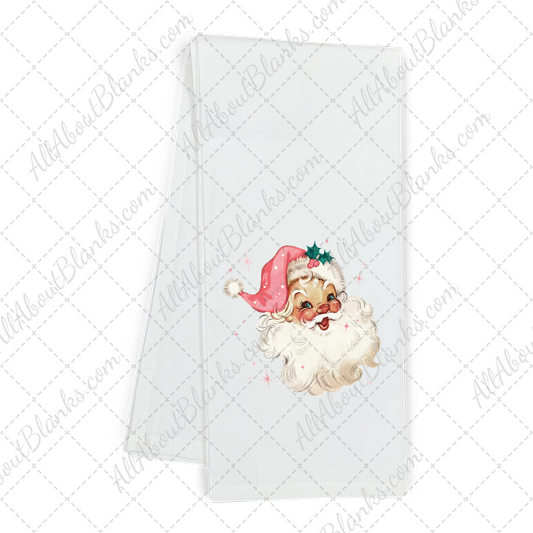 Retro Pink Santa Face Transfer