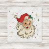 Retro Red Santa Face Transfer