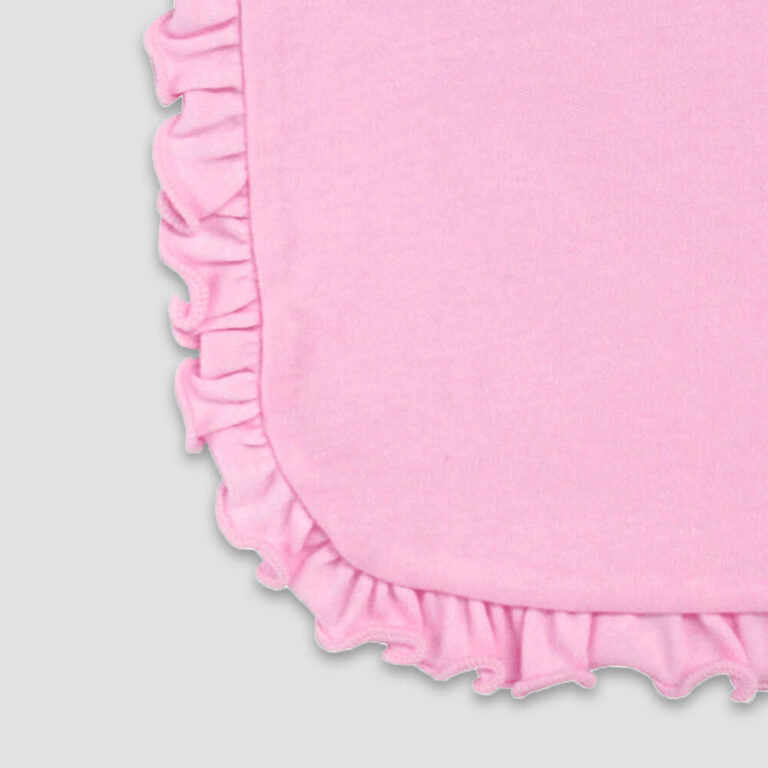 Ruffled Bib and Burp Cloth