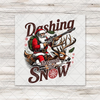 Santa Deer Hunting Transfer - T-SHIRT or LEFT CHEST Size
