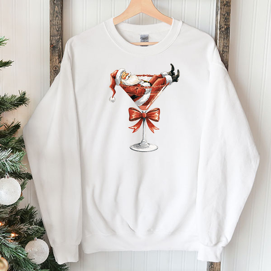 Santa Martini Transfer - T-SHIRT SIZE