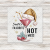 Santas Favorite Hot Mess Cocktail Transfer - T-SHIRT SIZE