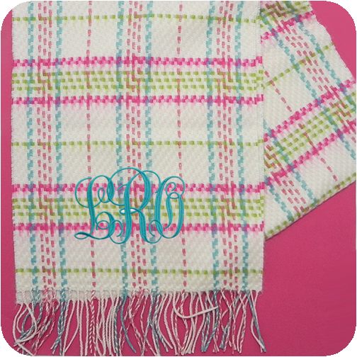 Cashmere Scarf - Cotton Candy Plaid