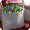 Seersucker Easter Bucket - Blue