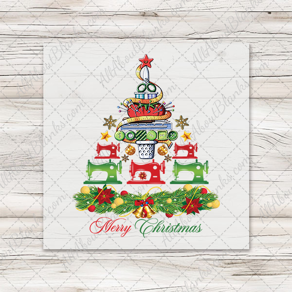 Sewing Christmas Tree Transfer - T-SHIRT SIZE