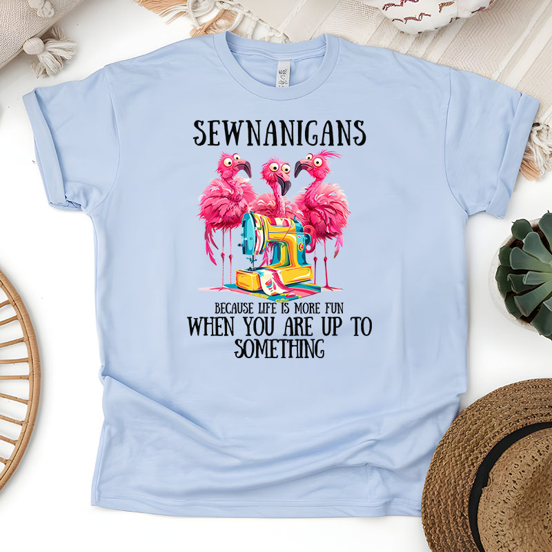 Sewnanigans Flamingos Transfer - T-SHIRT SIZE
