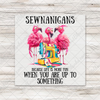 Sewnanigans Flamingos Transfer - T-SHIRT SIZE