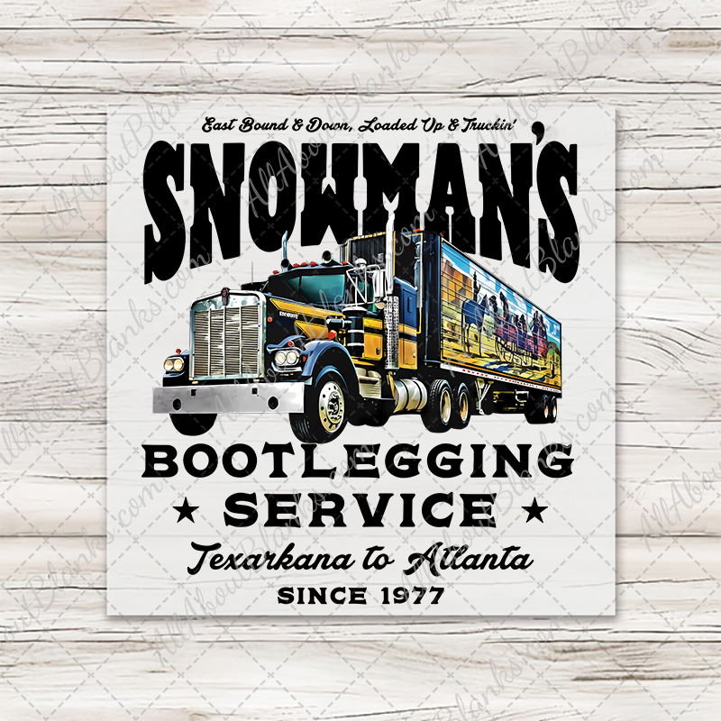 Snowmans Bootlegging Service T-Shirt Transfer