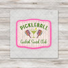 Pickleball Cocktail Club DTF Transfer - TOTE BAG SIZE