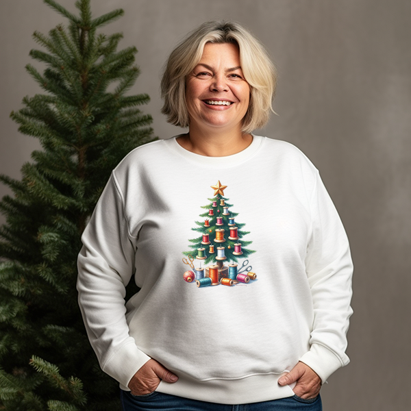 Spools Of Thread Christmas Tree Transfer
