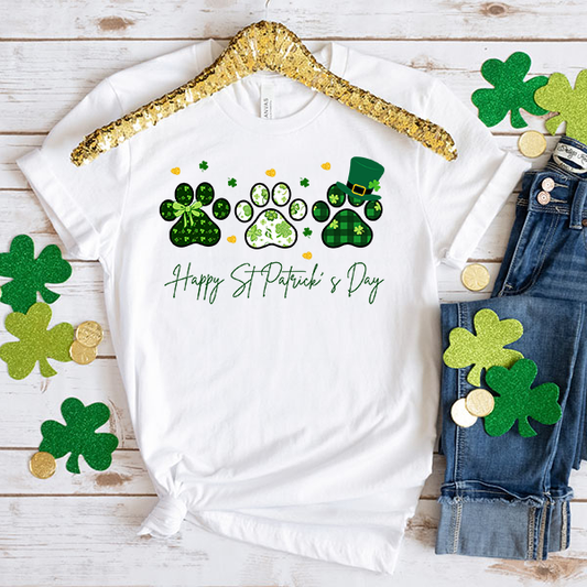 St Patricks Day Dog Lovers Transfer - T-SHIRT SIZE