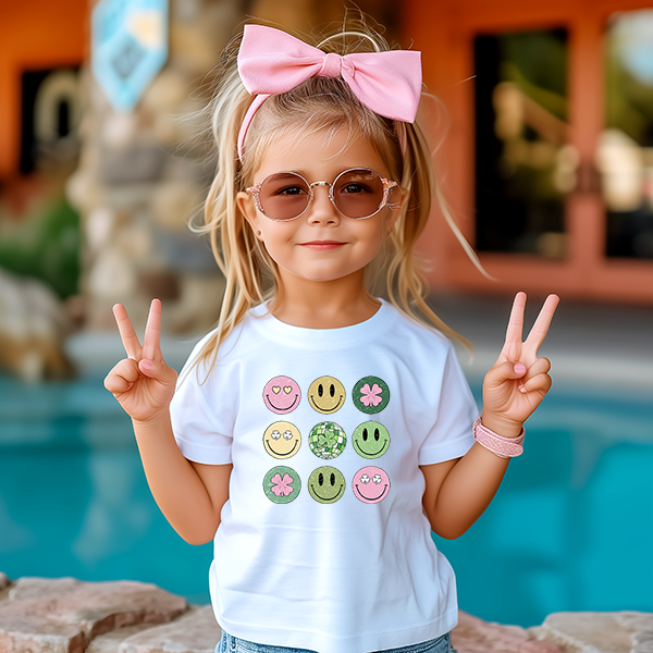 St Patricks Day Smiley Faces Transfer