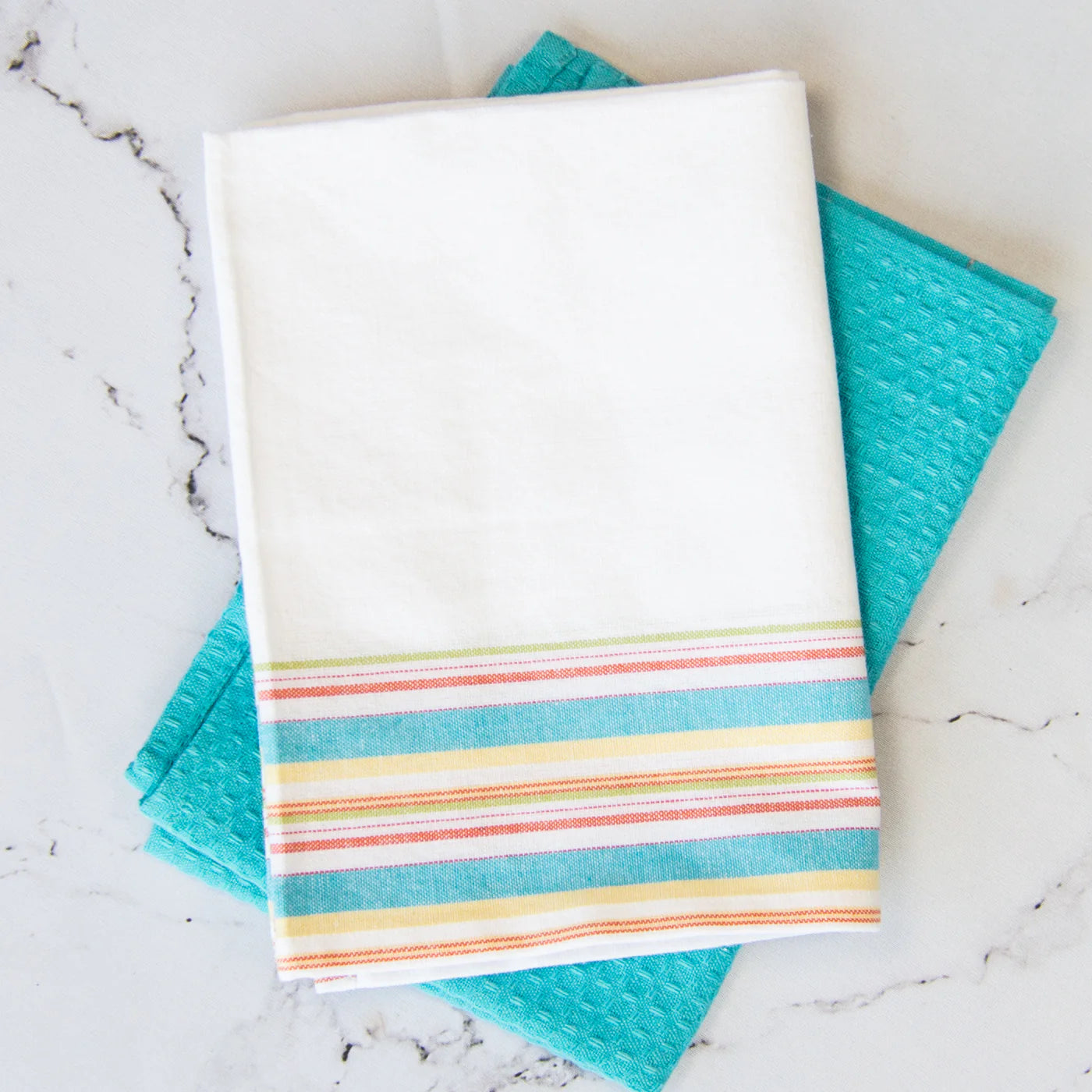 Summer Bold Border Kitchen Towel