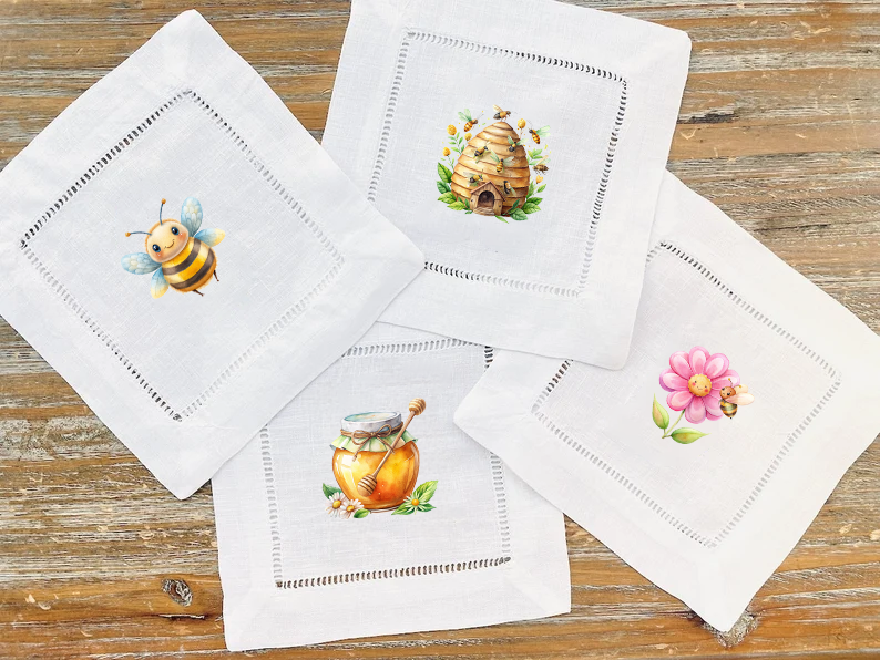 Sweet Bees - COCKTAIL NAPKIN SIZE